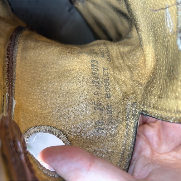 Boulet Distressed Brown Western Cowboy Boots Sz 10 Men’s l Vtg Leather Worn Out - Picture 6 of 7